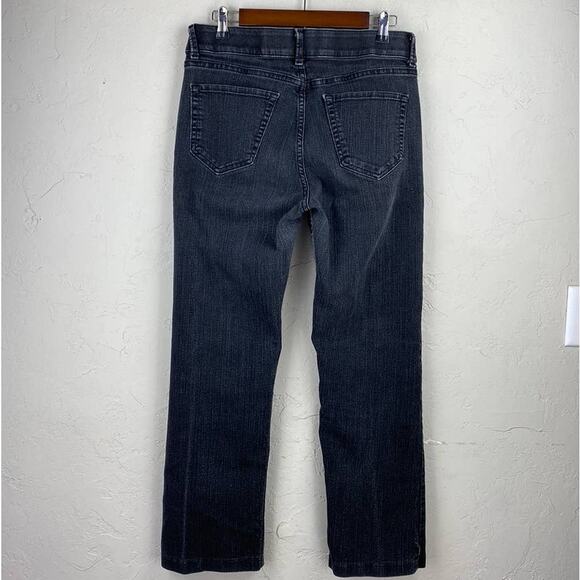 Riders by Lee Curvier Women Black Wash Denim Mid Rise Straight Leg Jeans 10 M - Picture 3 of 8